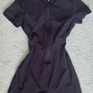 Navy Biker Athletic Romper